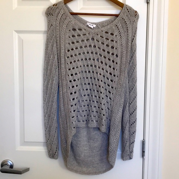 Helmut Lang Drop-shoulder High Low Sweater - Picture 1 of 3